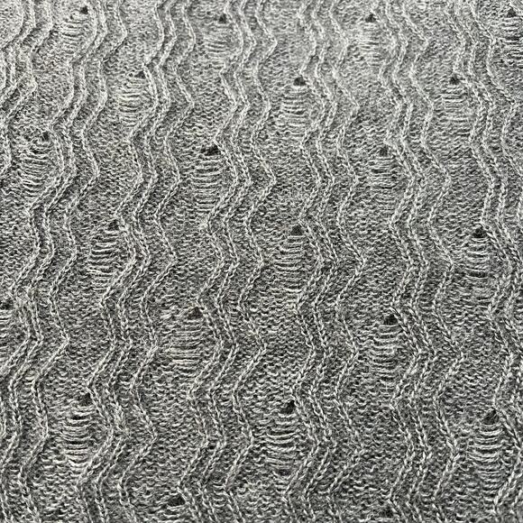 Classiques Entier Short Sleeve Pointelle Knit Sweater Size M Scoop Neck Neutral - Picture 5 of 8